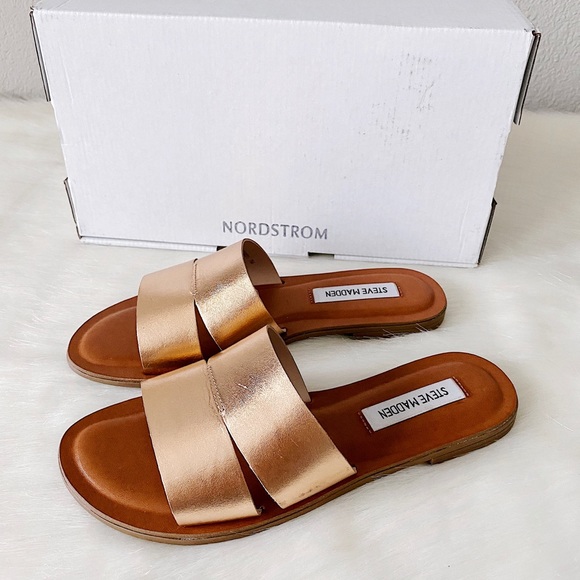 ✨New STEVE MADDEN Alexandra Slides Rose Gold - Picture 4 of 8